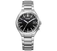 Citizen Atesa Eco-Drive Radio Watch, Volo Diretto Eco-Drive Radio Control, Orologio da Polso Uomo, Colore del quadrante: nero, 1個, Eco-Drive Orologio Atomic, volo diretto, design semplice