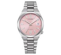 CITIZEN Orologio automatico da donna con cinturino in acciaio inox 37 mm vetro zaffiro data blu ghiaccio NJ0200 in diverse varianti, Colore: rosa.