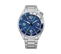 Citizen AW1711-87L Men's Eco-Drive Watch, Blue Dial, Stainless Steel Bracelet