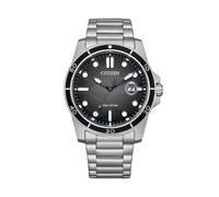 Citizen AW1816-89E Eco-Drive Men’s Watch - Black Wave Dial, Stainless Steel