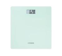 Citizen Bilancia Digitale da Bagno, alta precisione per il peso corporeo con ampio display LCD, tecnologia Step-On, design ultrasottile in vetro temperato, opzioni kg/lb/st, colore bianco