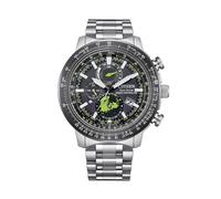 Citizen BY3006-53E Men's Promaster Geo Trekker Eco-Drive Radio-Controlled Watch, Black Dial, Stainless Steel Bracelet