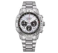 CITIZEN Orologio unisex Eco-Drive Promaster Air Navihawk Solar Cronografo con cinturino in acciaio inox, diametro 40 mm, diverse varianti, argento, Moderno