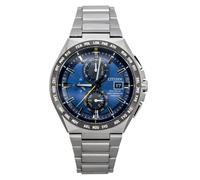 Citizen Chronograph Super Titanium Blue Dial Eco-Drive AT8234-85L Mens Watch
