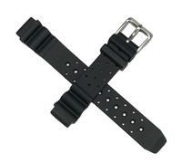 Citizen Cinturino subacqueo per orologio subacqueo da donna, modello ECO-Drive EP6050 + EP6051, gomma nera, 15 mm