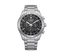 Citizen Eco-Drive CA4600-89E Men's Chronograph Watch - Black Dial, Stainless Steel Bracelet