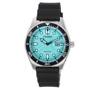 Citizen Eco-Drive Cinturino in Caucciù Turchese AW1760-14X 100M Orologio da Uomo