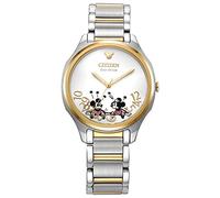 Citizen Eco-Drive Disney Mickey e Minnie Mouse Two Tone Oro Acciaio Inossidabile 35 mm (Modello: EM0754-59W)