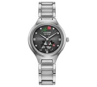 CITIZEN Eco-Drive FE2101-58W - Scarpe da donna in acciaio INOX con Topolino e Minnie, 29,2 mm