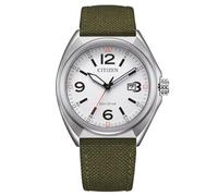 CITIZEN Eco-Drive Orologio solare da uomo con diametro di 40 mm e data, in diverse varianti, verde, cinghia