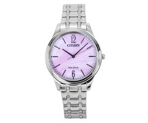 Citizen Elegance Stainless Steel Pink Dial Eco-Drive EM0411-71X da donna