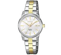Citizen EU6074-51D Elegance Multifunzione Quarzo Unisex Bianco Oro, Argento 28mm