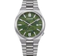 Citizen NJ0159-86X Men's Tsuyosa Automatic Watch, Green Camouflage Dial, Stainless Steel Bracelet