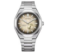 CITIZEN NK5020 Orologio automatico da uomo Zenshin 60 Super Titanium con cinturino in titanio e vetro zaffiro, beige., Moderno