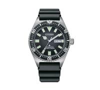 Citizen NY0120-01E Men's Promaster Automatic Diver's Watch, Black Dial, Black Rubber Strap