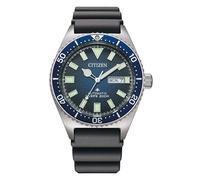 Citizen NY0129-07L Men's Promaster Marine Automatic Diver's Watch, Blue Dial, Black Rubber Strap