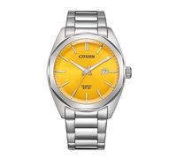 Citizen Orologio analogico da uomo con quadrante giallo, giallo, giapponese