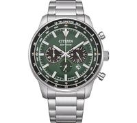 CITIZEN Orologio analogico al quarzo da uomo con cinturino in acciaio inox CA4500-91X, verde, Bracciale