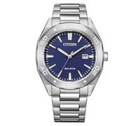 CITIZEN Eco-Drive Orologio solare da uomo con diametro di 41 mm e data, in diverse varianti, Blu / cinturino in metallo, Bracciale