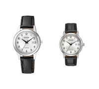 Citizen Orologio Analogo al Quarzo Donna con Cinturino in Pelle FE1081-08A & Orologio Analogico Quarzo Uomo con Cinturino in Pelle AW1231-07A