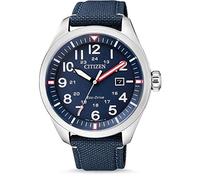 Citizen Orologio Analogo al Quarzo Uomo con Cinturino in Tessile AW5000-16L