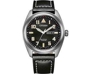 Citizen Orologio Analogo Eco-Drive Uomini con Cinturino in Pelle