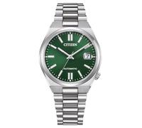 CITIZEN Orologio automatico da donna con cinturino in acciaio inox 37 mm vetro zaffiro data blu ghiaccio NJ0200 in diverse varianti, verde scuro