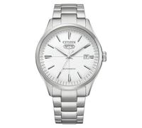 Citizen Orologio automatico in acciaio inossidabile con quadrante bianco NH8391-51A da uomo, argento, argento, Bracciale