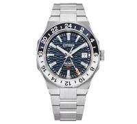 Citizen Orologio da uomo automatico Series 8 GMT acciaio/blu NB6034-58L