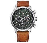 Citizen Orologio Cronografo al Quarzo Uomo con Cinturino in Pelle CA4470-15X
