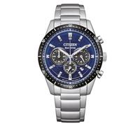 CITIZEN Orologio da uomo Eco-Drive Solar Chrono con diametro di 39 mm in diverse varianti, Blu / cinturino in metallo, Bracciale