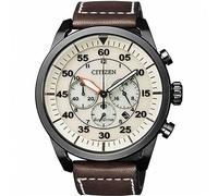 Citizen Orologio da polso da uomo Eco-Drive con cinturino in pelle