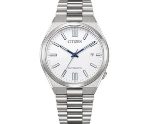 Citizen Orologio da uomo analogico automatico con cinturino in acciaio inossidabile Tsuyosa, argento, Bracciale
