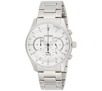 Citizen Orologio da uomo con quadrante argento al quarzo cronografo AN8190-51A