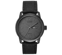 Citizen Eco-Drive Men's 42mm Black Cloth Stainless Steel Case Watch BM8475-00F