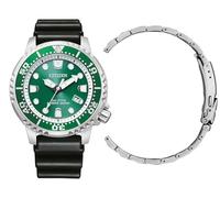 Citizen Orologio da uomo Eco-Drive Solar Promaster con cinturino in acciaio inox e fascia elastica BN0158-18XM