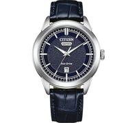 Citizen AW0151-00L Eco-Drive Orologio da uomo Orologio solare in acciaio inox argento/blu cinturino in pelle 40 mm