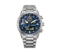Citizen Promaster Sky Pilot JV2000-51L - Orologio Eco-Drive U830 Uomo Acciaio Inossidabile, Quadrante Blu, Multifunzione 20 ATM