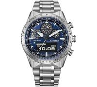 Citizen Promaster Sky Pilot JV2000-51L - Orologio Eco-Drive U830 Uomo Acciaio Inossidabile, Quadrante Blu, Multifunzione 20 ATM
