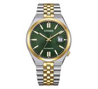 Citizen Tsuyosa 60 NK0024-54X - Orologio meccanico automatico, unisex, 40 mm, acciaio bicolore oro, quadrante verde, vetro zaffiro