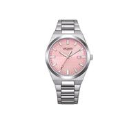 Citizen Vagary by Orologio Uomo Classico Timeless IB9-719-91 | Cassa e Bracciale in Acciaio | Quadrante Rosa Pastello a Righe con Datario | Quarzo | Elegante