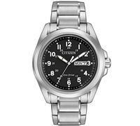 Citizen-Wr100-energia solare-Orologio da uomo con Display analogico e cinturino in acciaio INOX color argento 0050-82E AW