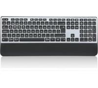 CITLLA K9100 Teclado Bluetooth inalámbrico, Teclado tamaño Completo para múltiples Dispositivos Con reposamuñecas, retroiluminación 3 Niveles, Teclado Recargable para computadora