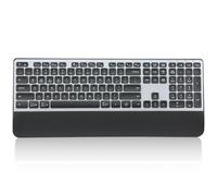 CITLLA K9100 Wireless Bluetooth Keyboard, Multi Devices Full Size Keyboard with Wrist Rest, 3-Level Backlit, Rechargeable Key Boardfor Computer, Laptop, iPad, Office, Work. (English-US)