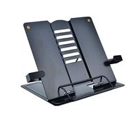 Citmage Supporto da scrivania per libri, documenti, in metallo resistente, nero, per libri, riviste, menù, iPad, spartiti musicali, discorsi e bozze con 6 posizioni regolabili (edizione aggiornata)