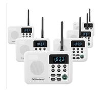 Citofoni wireless per la casa di interfono wireless a lungo raggio da 1 miglio for la comunicazione tra uffici domestici e aziendali da una stanza all'altra(6 Unit White)