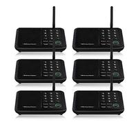 Citofoni wireless per la casa di interfono wireless One Piece for casa, ufficio, ufficio, 5280 Ft, di comunicazione da stanza a stanza a 10 canali a lungo raggio(Noir)