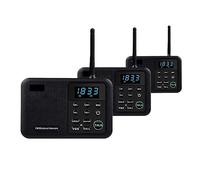 Citofoni wireless per la casa interfonico domestico senza fili for citofono for uffici aziendali domestici Interfono da 1 miglio Schermo di visualizzazione del codice digitale a 22 canali 100(Noir)