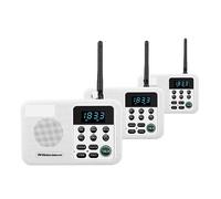 Citofoni wireless per la casa interfonico domestico senza fili for citofono for uffici aziendali domestici Interfono da 1 miglio Schermo di visualizzazione del codice digitale a 22 canali 100(White)