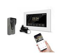 Citofoni wireless per la casa Wireless Smart Video Citofono 1080P Full Touch Screen con porta cablata Smart Phone che parla di sblocco con una sola chiave(H-R6-P356B-M503WA)